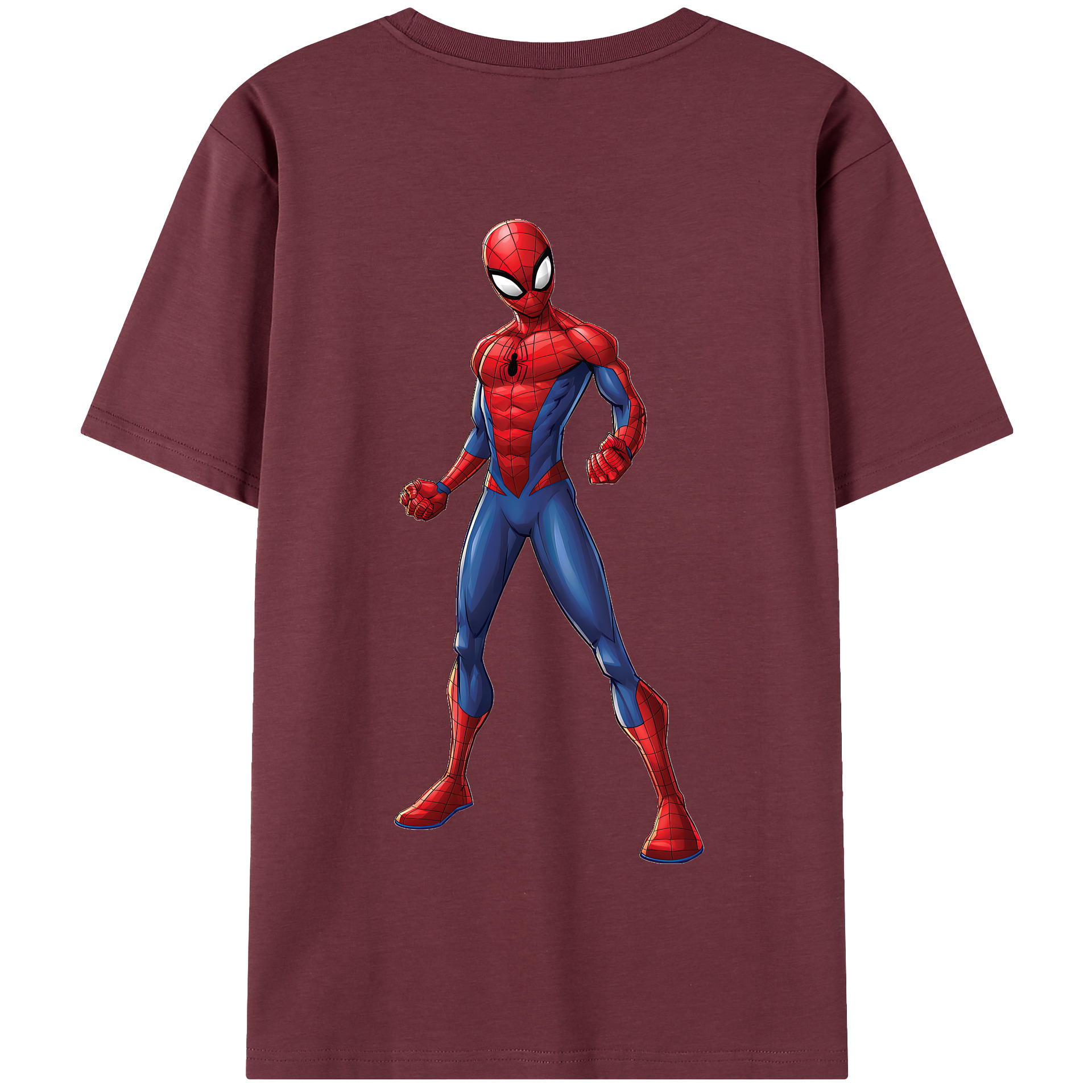 （画像用） Spider Man スパイダーマン 綿100％半袖Tシャツ（背面プリント）